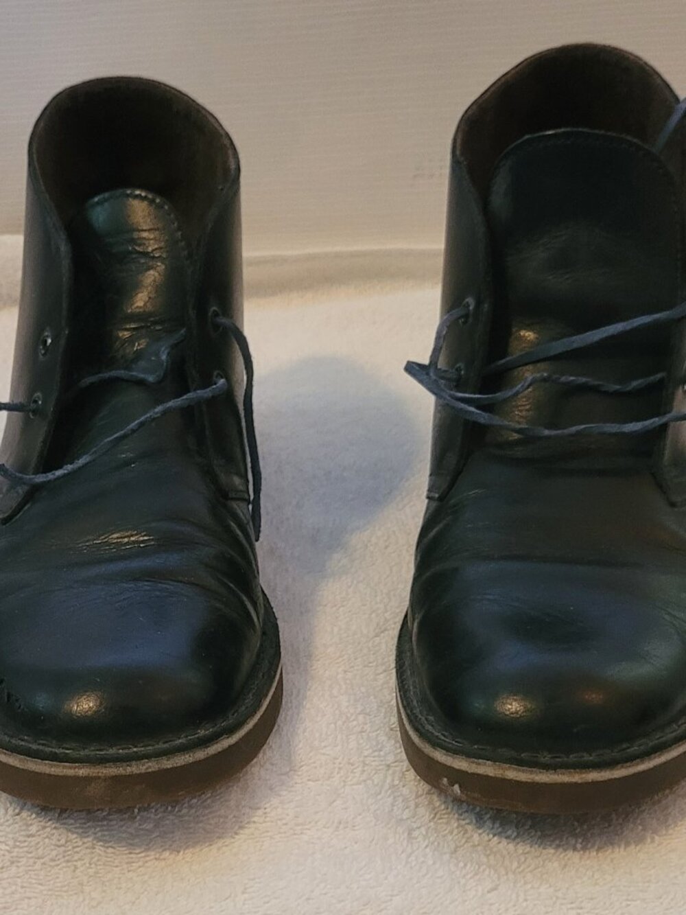 Clarks desert boots, blue